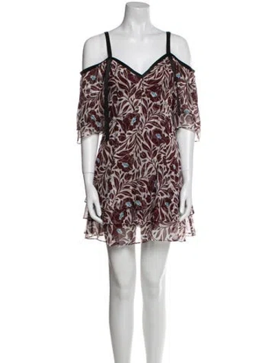 Pre-owned Cinq À Sept Silk Mini Dress In Black