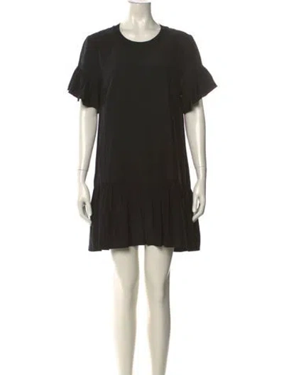 Pre-owned Cinq À Sept Silk Mini Dress In Black