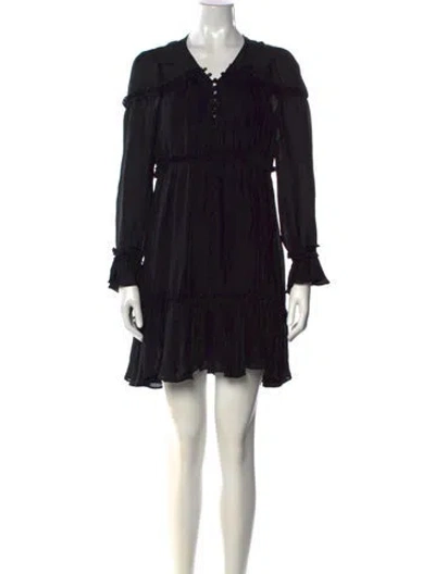 Pre-owned Cinq À Sept Silk Mini Dress In Black