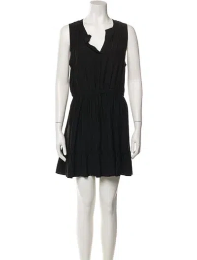 Pre-owned Cinq À Sept Silk Mini Dress In Blue