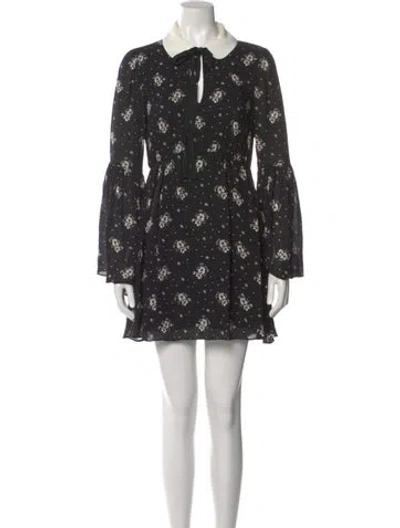 Pre-owned Cinq À Sept Silk Mini Dress In Multi