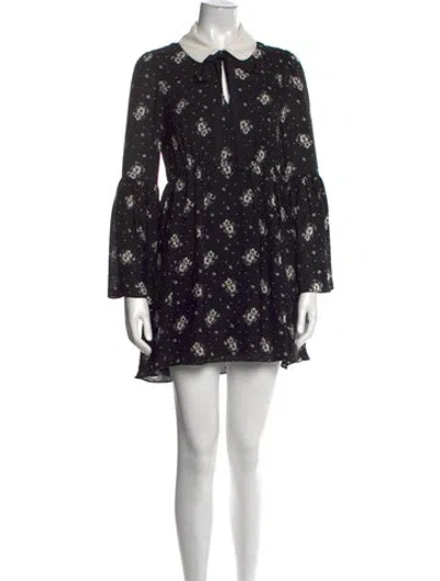 Pre-owned Cinq À Sept Silk Mini Dress In Multi