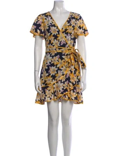 Pre-owned Cinq À Sept Silk Mini Dress In Multi