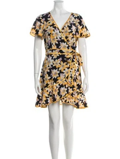 Pre-owned Cinq À Sept Silk Mini Dress In Multi