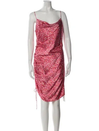 Pre-owned Cinq À Sept Silk Mini Dress In Pink