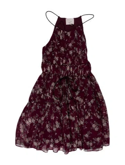 Pre-owned Cinq À Sept Silk Mini Dress In Purple