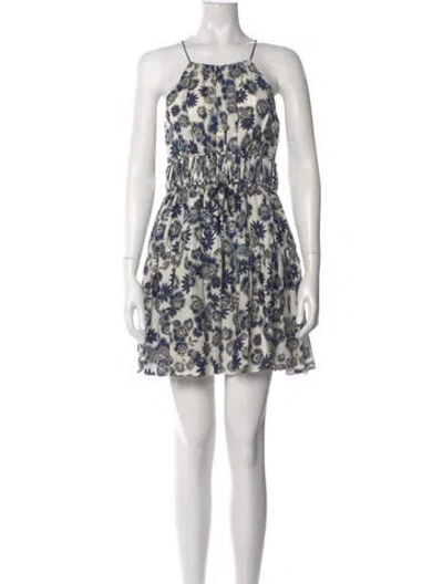 Pre-owned Cinq À Sept Silk Mini Dress W/ Tags In Multi