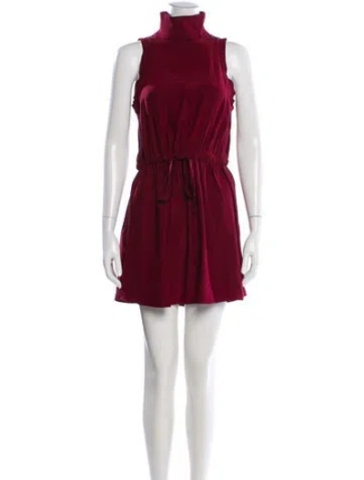 Pre-owned Cinq À Sept Silk Mini Dress W/ Tags In Red