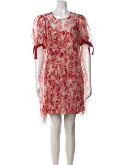 Pre-owned Cinq À Sept Silk Mini Dress W/ Tags In Red