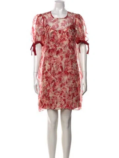 Pre-owned Cinq À Sept Silk Mini Dress W/ Tags In Red