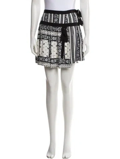 Pre-owned Cinq À Sept Silk Mini Skirt W/ Tags In White