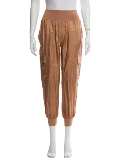 Pre-owned Cinq À Sept Silk Sweatpants In Neutral