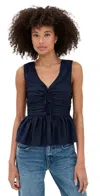 Cinq À Sept Sina Top Navy In Blue