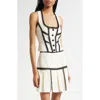 Cinq À Sept Sinclaire Crochet Corset Top In White
