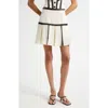 Cinq À Sept Sinclaire Crochet Pleated Skirt In White
