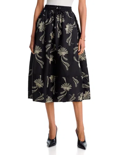 Cinq À Sept Cinq A Sept Sirani Embellished Paisley Fan Skirt In Red