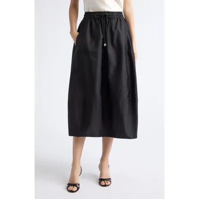 Cinq À Sept Sirani Nylon Midi Skirt In Black