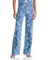 Cinq À Sept Cinq A Sept Sketchbook Floral Vivian High Rise Jeans In Indigo/white In Indigo/white