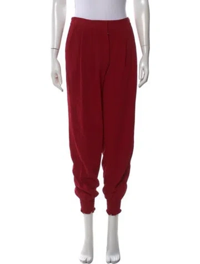 Pre-owned Cinq À Sept Skinny Leg Pants In Burgundy