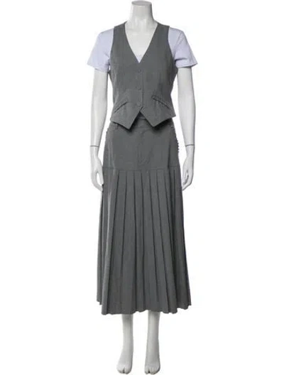 Pre-owned Cinq À Sept Skirt Set In Gray