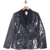 Cinq À Sept Skyla Sequin Jacket In Blue