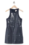 Cinq À Sept Skyla Sleeveless Sequin Dress In Blue