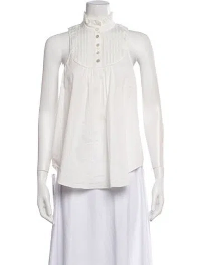 Pre-owned Cinq À Sept Sleeveless Blouse In Neutrals