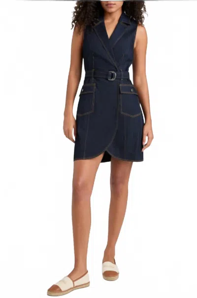 Cinq À Sept Sleeveless Janessa Dress In Indigo In Blue
