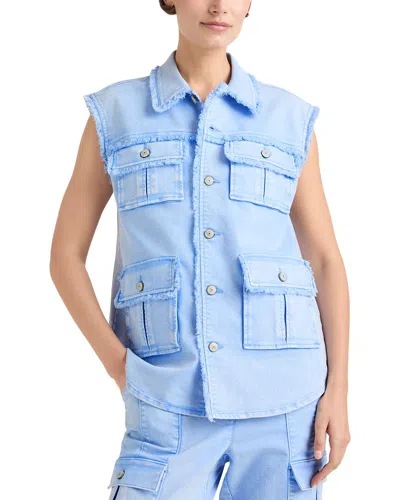 Cinq À Sept Sleeveless Vera Jacket In Blue