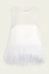 Cinq À Sept Smooth Satin Charisse Top In Ivory