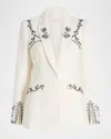 Cinq À Sept Soutache Embellished Cheyenne Blazer In White