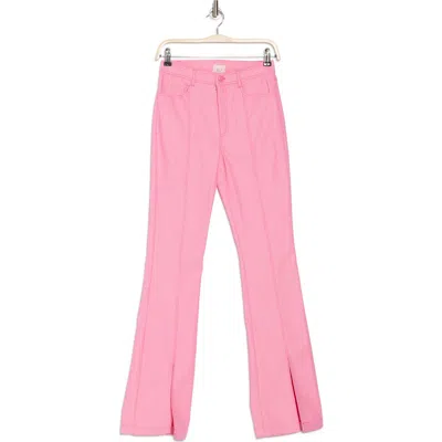 Cinq À Sept Split Hem Flare Jeans In Light Electric Pink