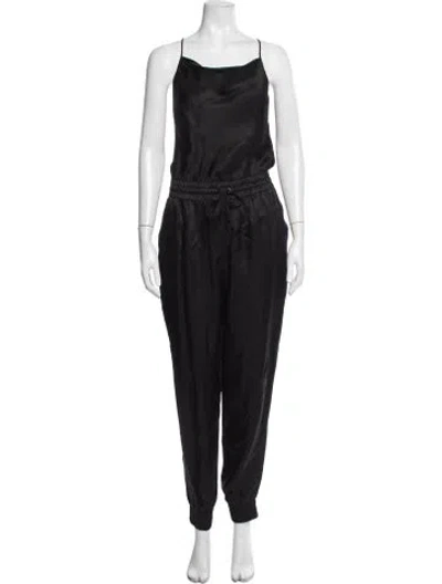 Pre-owned Cinq À Sept Square Neckline Jumpsuit In Blue