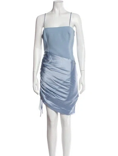 Pre-owned Cinq À Sept Square Neckline Knee-length Dress W/ Tags In Blue