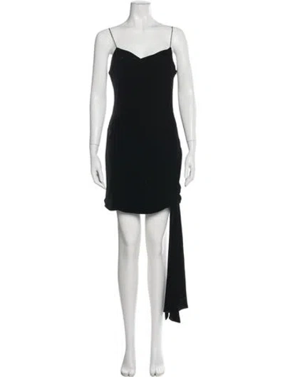 Pre-owned Cinq À Sept Square Neckline Long Dress In Black