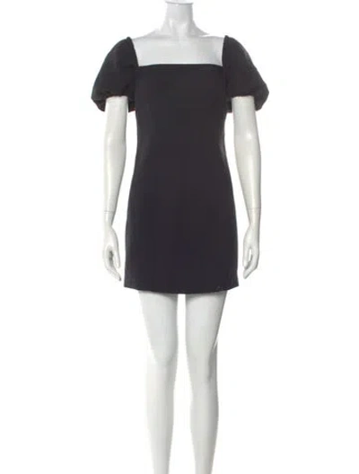 Pre-owned Cinq À Sept Square Neckline Mini Dress In Black