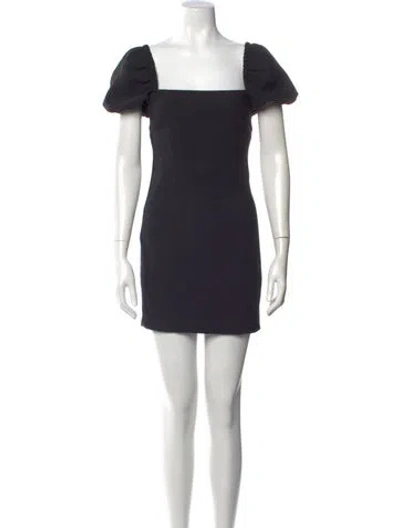 Pre-owned Cinq À Sept Square Neckline Mini Dress In Black