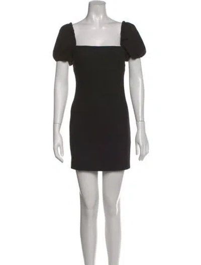 Pre-owned Cinq À Sept Square Neckline Mini Dress In Black