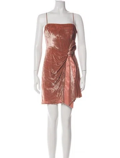 Pre-owned Cinq À Sept Square Neckline Mini Dress In Green