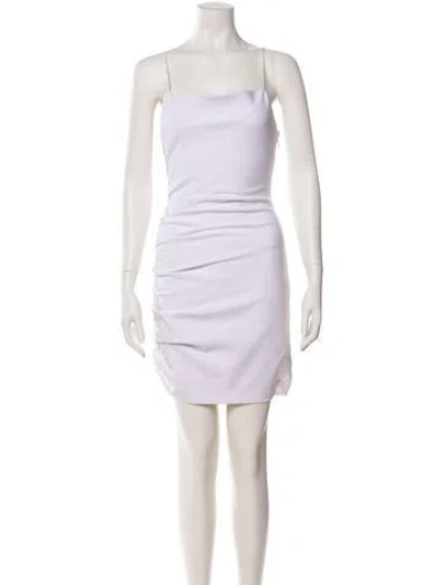 Pre-owned Cinq À Sept Square Neckline Mini Dress In Neutral