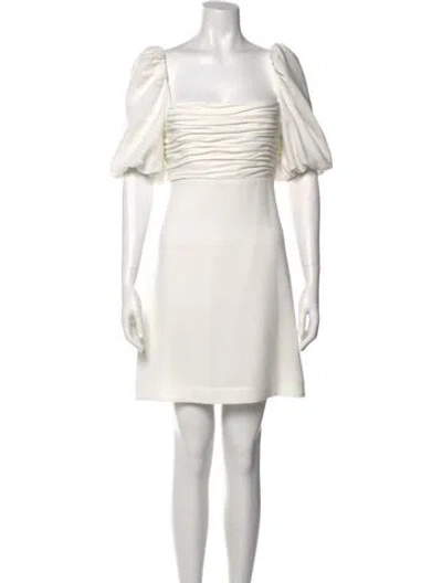 Pre-owned Cinq À Sept Square Neckline Mini Dress In Neutral