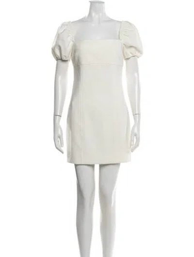 Pre-owned Cinq À Sept Square Neckline Mini Dress In Neutral
