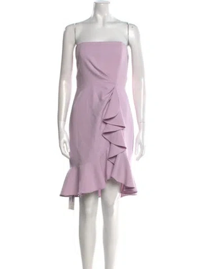Pre-owned Cinq À Sept Square Neckline Mini Dress In Pink