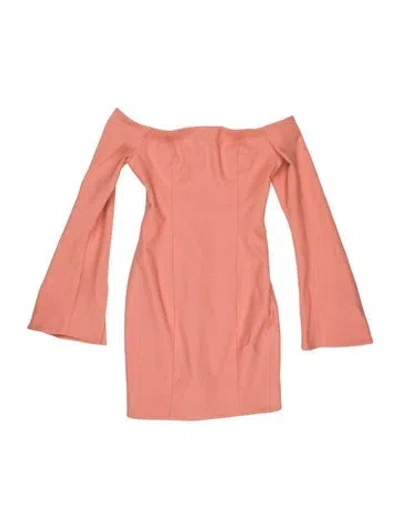 Pre-owned Cinq À Sept Square Neckline Mini Dress In Pink