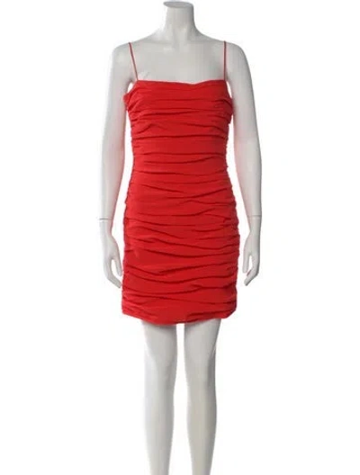 Pre-owned Cinq À Sept Square Neckline Mini Dress In Pink