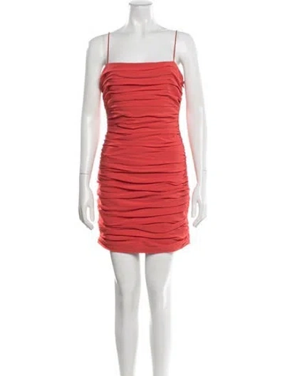Pre-owned Cinq À Sept Square Neckline Mini Dress In Pink