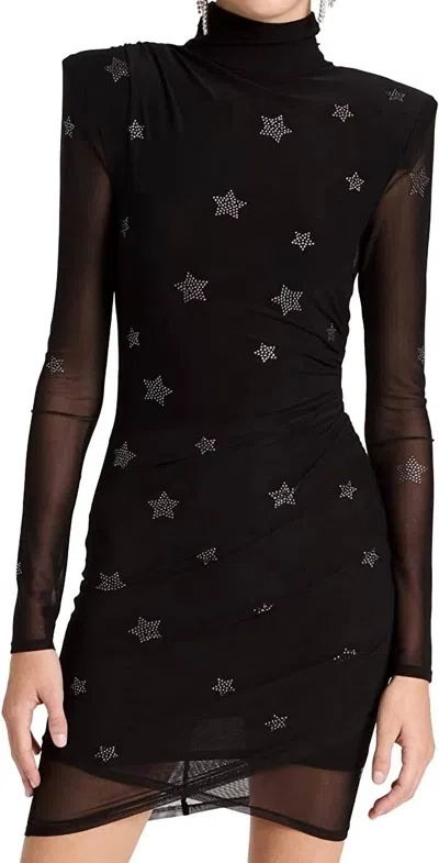 CINQ À SEPT STAR MARLENE MINI DRESS IN BLACK