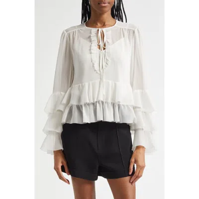 CINQ À SEPT CINQ À SEPT STEFFINA LAYERED RUFFLE TOP
