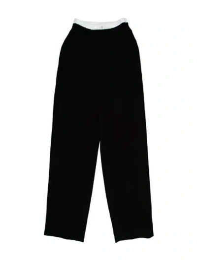 Pre-owned Cinq À Sept Straight Leg Pants In Black