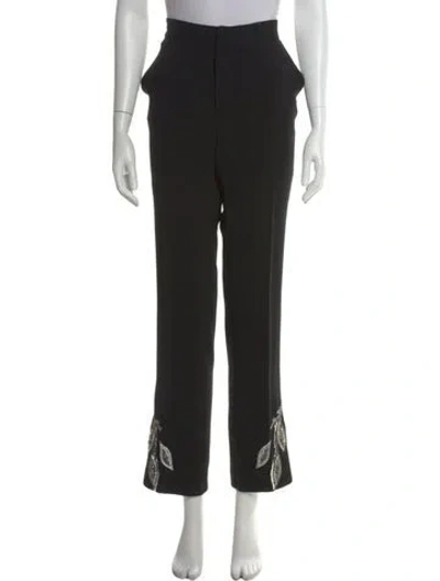 Pre-owned Cinq À Sept Straight Leg Pants In Black